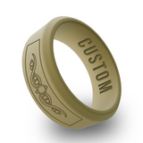 WildFire Diamond 3 Engraved Beveled Silicone Ring