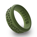 WildFire Cherry Blossom Engraved Beveled Silicone Ring