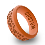 WildFire Cherry Blossom Engraved Beveled Silicone Ring