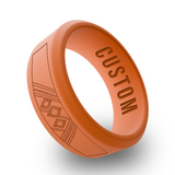 WildFire Diamond 2 Engraved Beveled Silicone Ring