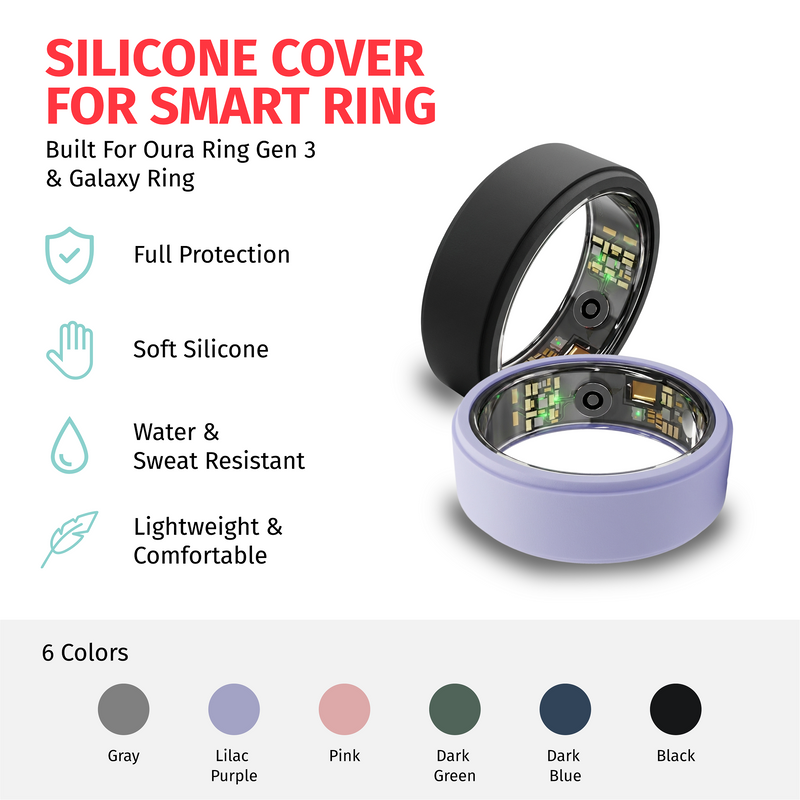 1PC Smart Ring Silicone Cover for Ora Ring Gen 3 and Smsng Galaxy Ring, 6 Colors, 2 Sizes