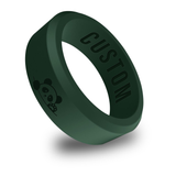 WildFire Cute Panda Animal Engraved Beveled Silicone Ring