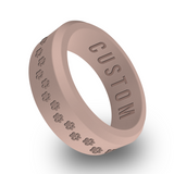WildFire Pawprints Engraved Beveled Silicone Ring
