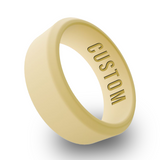 WildFire Butter Gold Engraved Beveled Silicone Ring