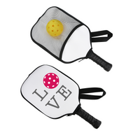 Custom Pickleball Cover/Case with Mesh Net, Inner Pockets, and a Handle Strap