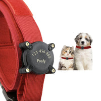 Custom Engraved IP68 ABS Waterproof Airtag Dog Cat Collar Holder