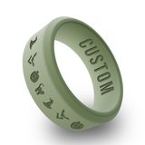 WildFire Halloween 2 Engraved Beveled Silicone Ring