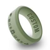 WildFire Personality Types Engraved Beveled Silicone Ring