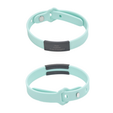 Adjustable Medical Silicone Band Bracelet with 304 Stainless Steel ID Tag (Available in 4 Colors)