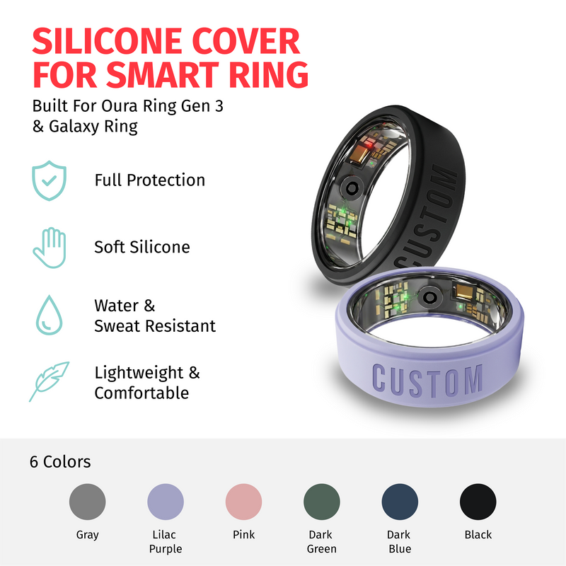 1PC Custom Smart Ring Silicone Cover for Ora Ring Gen 3 and Smsng Galaxy Ring, 6 Colors, 2 Sizes
