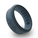 WildFire Diamond 2 Engraved Beveled Silicone Ring