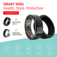 1PC Custom Smart Ring Health Tracker with Silicone Cover- Sleep, Heart Rate, SpO2 & Blood Pressure (Copy)