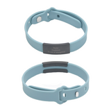 Adjustable Medical Silicone Band Bracelet with 304 Stainless Steel ID Tag (Available in 4 Colors)