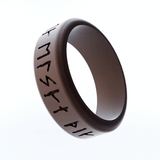 WildFire Viking Rune "I Love You" Engraved Beveled Silicone Ring