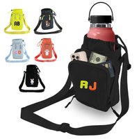 Custom Insulated Water Bottle Holder w/ Adjustable Strap & Pocket, Fits 16oz, 24oz, 32oz, 40oz Tumbler