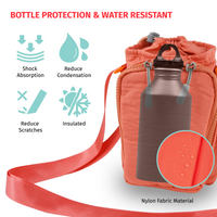 Custom Insulated Water Bottle Holder w/ Adjustable Strap & Pocket, Fits 16oz, 24oz, 32oz, 40oz Tumbler
