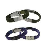 PRINT SUPREMACY 6-Color Bracelet with Buckle, Custom Engraved Webbing Bracelet