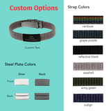 PRINT SUPREMACY 6-Color Bracelet with Buckle, Custom Engraved Webbing Bracelet
