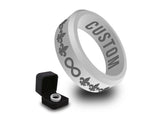 WildFire Fleur De Lis with Infinity Symbol Silicone Ring + Ring Box