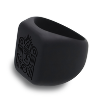WildFire Aztec Chunky Square Signet Statement Ring