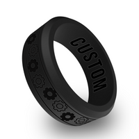 WildFire Gear Spinner Engraved Beveled Silicone Ring