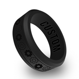 WildFire Gear Spinner Engraved Beveled Silicone Ring