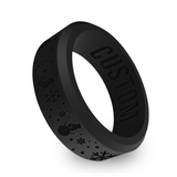 WildFire Christmas Engraved Beveled Silicone Ring