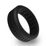 WildFire Railroad Engraved Beveled Silicone Ring