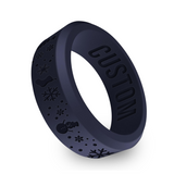 WildFire Christmas Engraved Beveled Silicone Ring