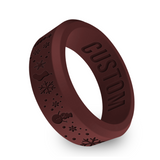 WildFire Christmas Engraved Beveled Silicone Ring