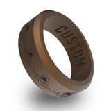 WildFire Sunrise Engraved Beveled Silicone Ring