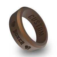 WildFire Boxing Ring 3 Engraved Beveled Silicone Ring