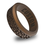 WildFire Leopard Pattern Engraved Beveled Silicone Ring