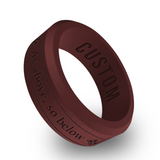 WildFire As Above so Below Engraved Beveled Silicone Ring