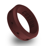 WildFire Sunrise Engraved Beveled Silicone Ring
