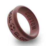 WildFire Goal Glory Marathon Engraved Beveled Silicone Ring