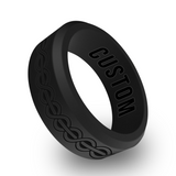 WildFire Vintage Twisted Engraved Beveled Silicone Ring