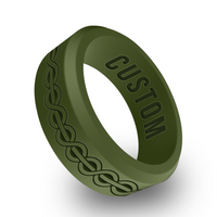 WildFire Vintage Twisted Engraved Beveled Silicone Ring