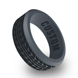 WildFire Car Tire Engraved Beveled Silicone Ring