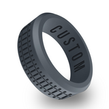 WildFire Railroad Engraved Beveled Silicone Ring