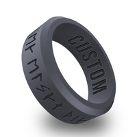 WildFire Viking Rune "I Love You" Engraved Beveled Silicone Ring