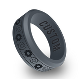 WildFire Gear Spinner Engraved Beveled Silicone Ring