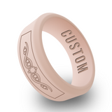 WildFire Diamond 3 Engraved Beveled Silicone Ring