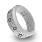 WildFire Gear Spinner Engraved Beveled Silicone Ring