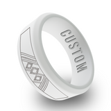 WildFire Diamond 2 Engraved Beveled Silicone Ring