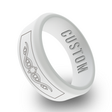 WildFire Diamond 3 Engraved Beveled Silicone Ring