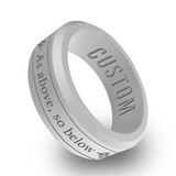 WildFire As Above so Below Engraved Beveled Silicone Ring