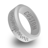 WildFire Tree of Life Engraved Beveled Silicone Ring