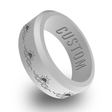 WildFire Sunrise Engraved Beveled Silicone Ring