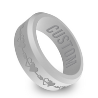 WildFire Two Hearts Silicone Ring